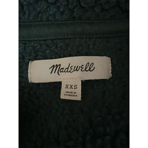 Madewell Women's Green Polartec Fleece Half-Zip Jacket Casual XXS - Picture 8 of 9